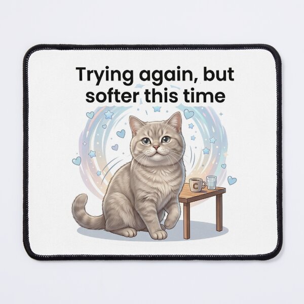 Item preview, Soft Restart Cat – Emotional Support Trend Sticker designed and sold by wildbest.