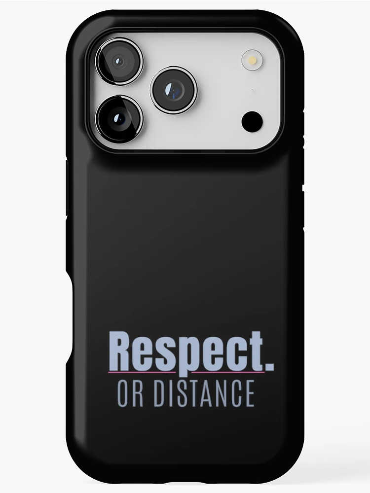 Thumbnail 1 of 4, iPhone Case, Respect or Distance Bold Statement Design designed and sold by StoryInCode.