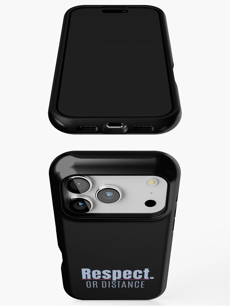 Thumbnail 3 of 4, iPhone Case, Respect or Distance Bold Statement Design designed and sold by StoryInCode.