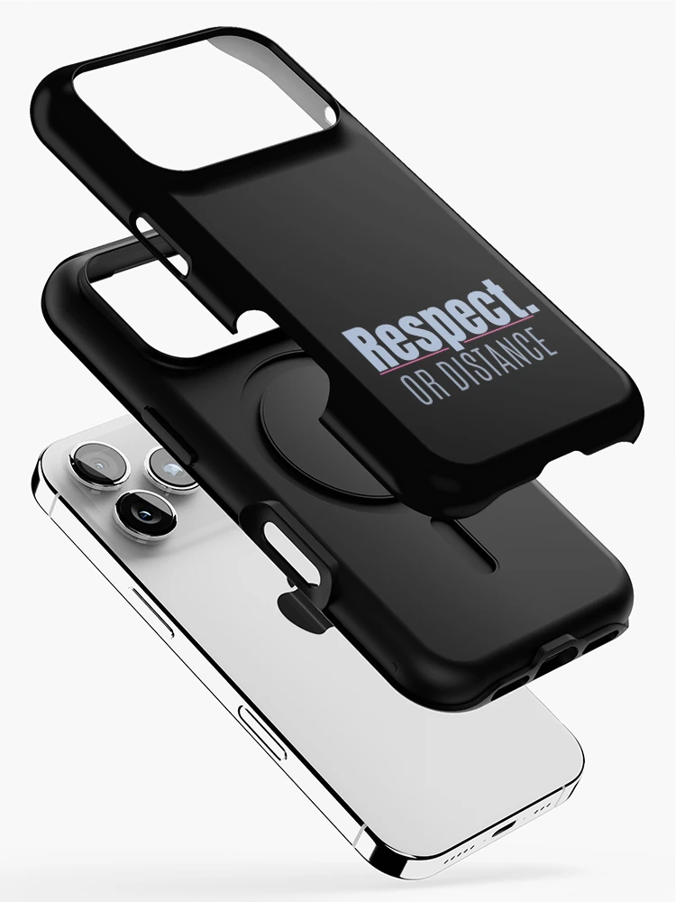 Thumbnail 2 of 4, iPhone Case, Respect or Distance Bold Statement Design designed and sold by StoryInCode.