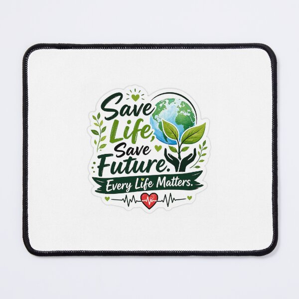 Item preview, Save Life Save Future Every Life Matters Eco Motivational Sticker designed and sold by Ishratparween11.