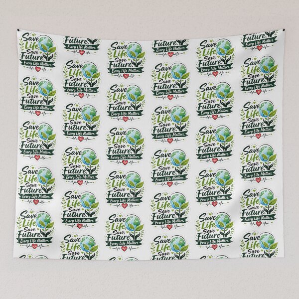 Item preview, Save Life Save Future Every Life Matters Eco Motivational Sticker designed and sold by Ishratparween11.