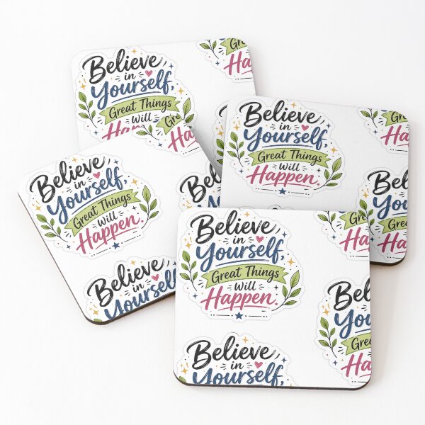 Item preview, Believe in Yourself Great Things Will Happen Motivational Sticker designed and sold by Ishratparween11.