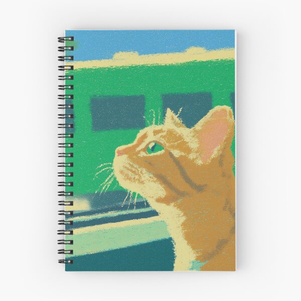 Item preview, Orange Cat Looking from Bus Window Travel Cute Aesthetic Design designed and sold by Meow-Attitude.
