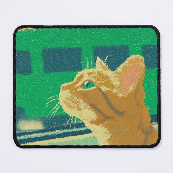 Item preview, Orange Cat Looking from Bus Window Travel Cute Aesthetic Design designed and sold by Meow-Attitude.
