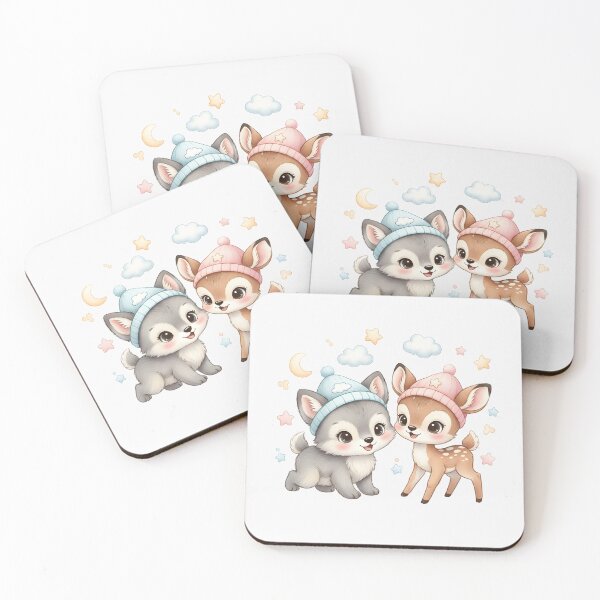 Item preview, Kawaii Animal Friends with Cozy Hats designed and sold by naragon4289.