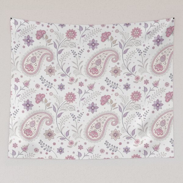 Item preview, Paisley Seamless Pattern in Soft Pink and Purple | Elegant Floral Design, Vintage Aesthetic Background designed and sold by Erik Visnievskij.