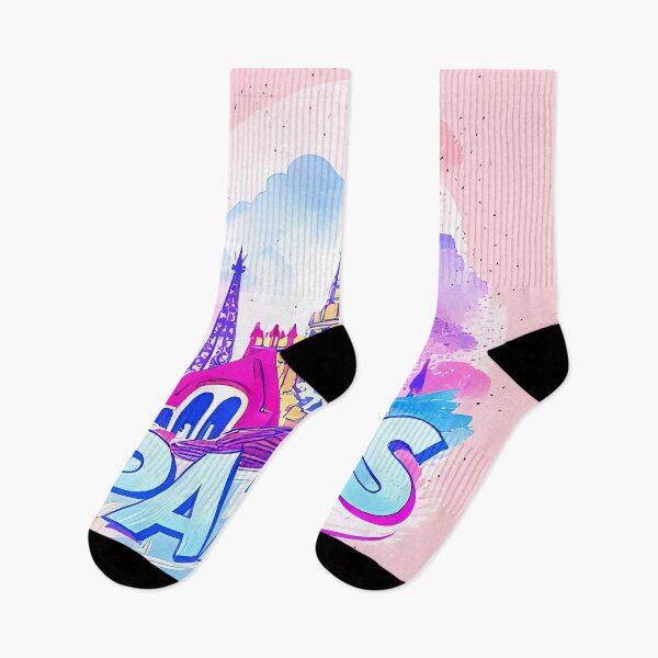 Item preview, Paris Pastel Eiffel Tower City Art designed and sold by Ekracreatives.