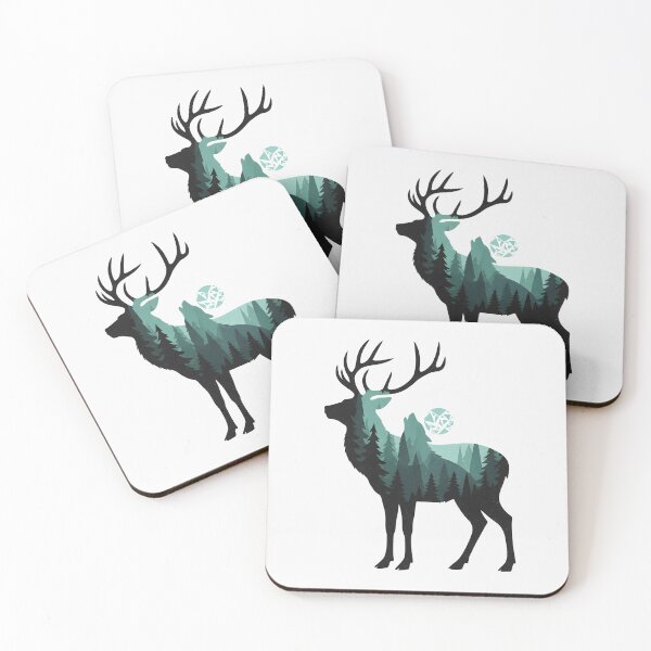 Item preview, Mystic Deer Forest Silhouette designed and sold by naragon4289.