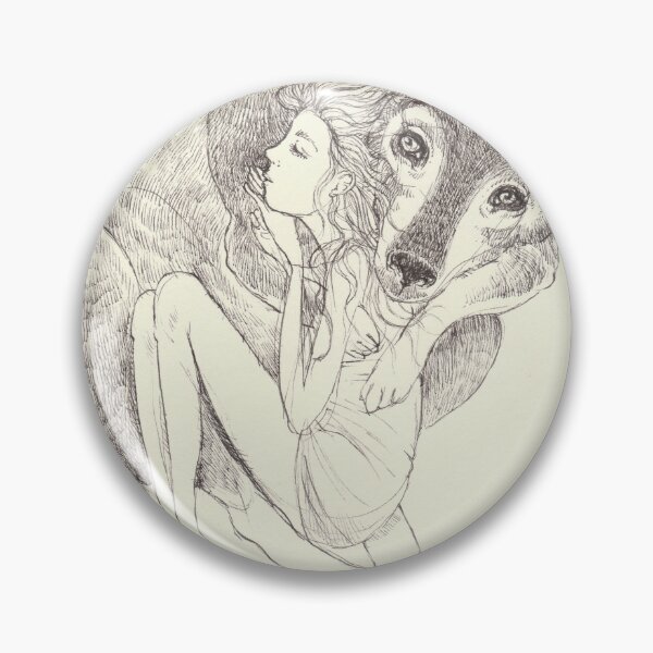 Item preview, girl and the grey wolf designed and sold by alexandra frank.