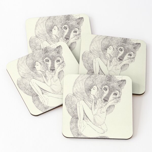 Item preview, girl and the grey wolf designed and sold by alexandra frank.
