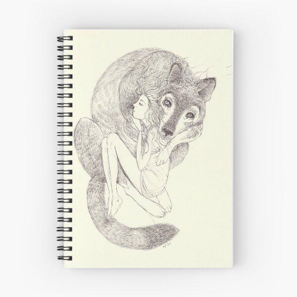 Item preview, La niña y el lobo gris designed and sold by alexandra frank.