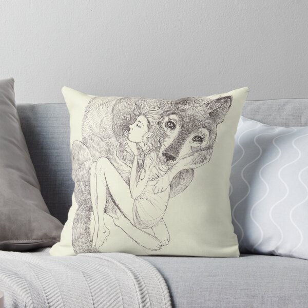 Item preview, girl and the grey wolf designed and sold by alexandra frank.