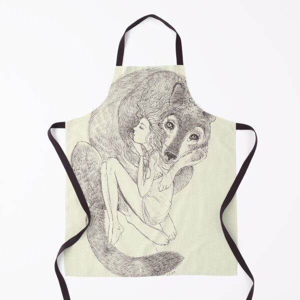 Item preview, girl and the grey wolf designed and sold by alexandra frank.