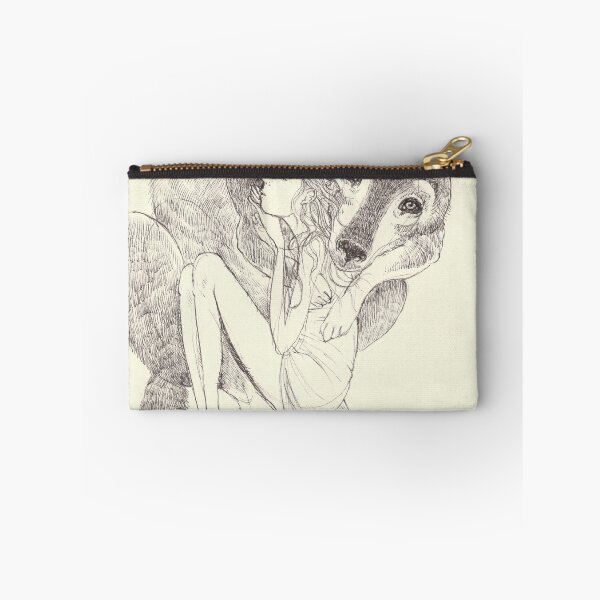 Item preview, girl and the grey wolf designed and sold by alexandra frank.