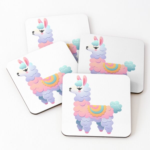 Item preview, Cute Colorful Llama – Adorable Kawaii Animal Illustration designed and sold by BobaBunny76.