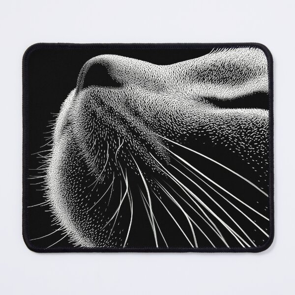 Item preview, Minimal Cat Side Face Black and White Artistic Design designed and sold by Meow-Attitude.