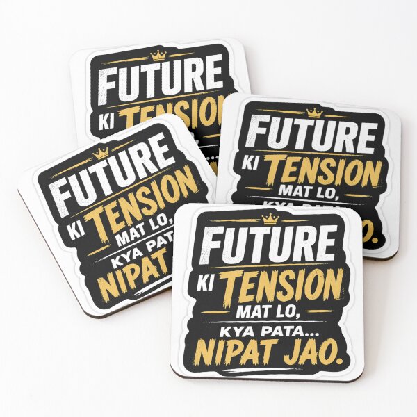 Item preview, Future Ki Tension Mat Lo – Hindi Motivation Quote Sticker designed and sold by Ashutoshwarade.