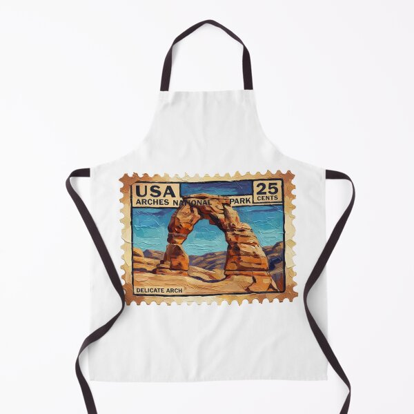 Item preview, Delicate Arch Utah Postage Stamp Colorful Palette Knife Art designed and sold by GymTanLaundry.