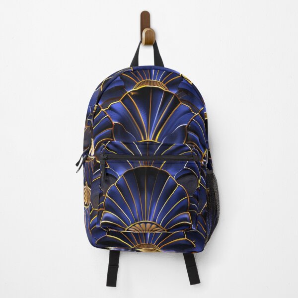 Item preview, Midnight Royal Blue And Golden Art Deco Pattern designed and sold by DEC02.