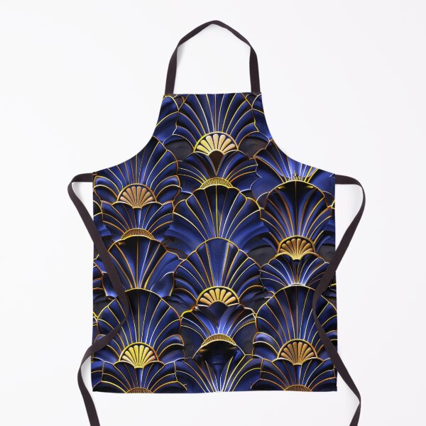 Item preview, Midnight Royal Blue And Golden Art Deco Pattern designed and sold by DEC02.