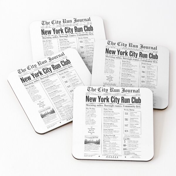Artikelvorschau, NYC Run Club New York City Zeitungsdesign entworfen und verkauft von Umbridges.