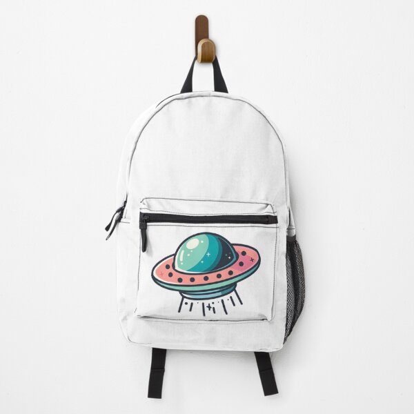 Item preview, Blue Coral UFO – Retro Sci-Fi Alien Spaceship Illustration designed and sold by BobaBunny76.