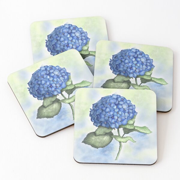 Item preview, Blue Hydrangea Watercolour – Soft Botanical Floral Art | The Grateful Flower designed and sold by LeafandHaven.