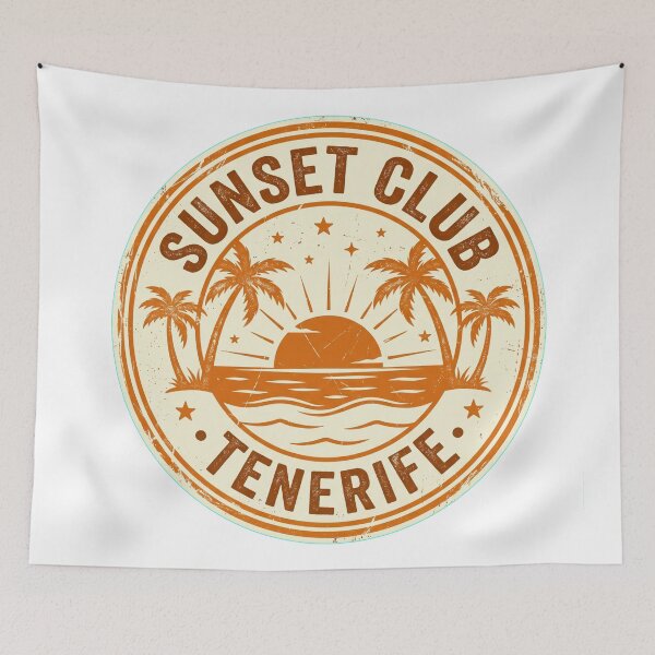 Item preview, Sunset Club Tenerife Canary Island– Golden Hour Beach Vibes  designed and sold by ArtsyExplorer.