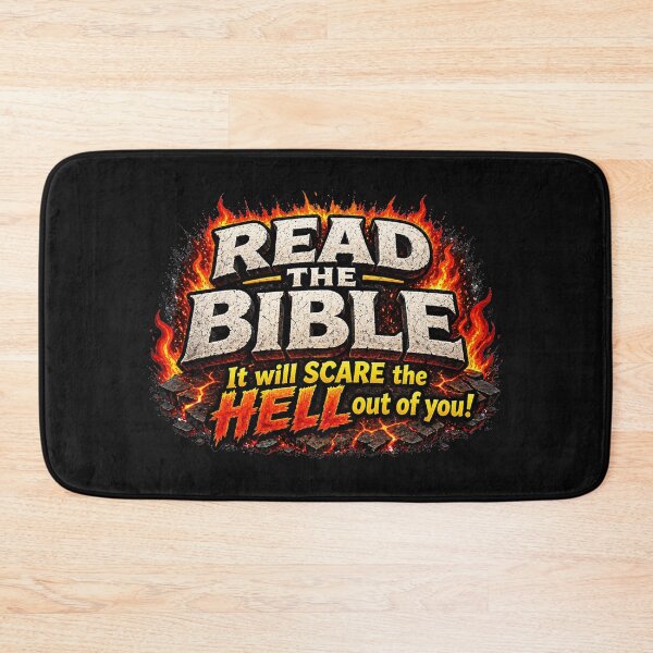 Item preview, Read the bible It will scare the hell out of you Fire and brimstone Warning T-shirt designed and sold by FTLOG.