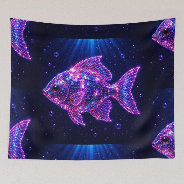 Item preview, Aesthetic neon disco sea fish  designed and sold by Heaven1111.