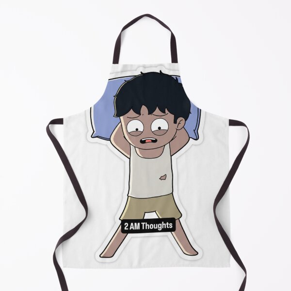 Item preview, 2 AM Thoughts – Overthinking Mood Cartoon Sticker designed and sold by Ashutoshwarade.