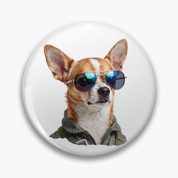 Item preview, Pilot Chihuahua Dog – Cool Aviator Sunglasses Fighter Jet Vibes designed and sold by Fur Honcho.