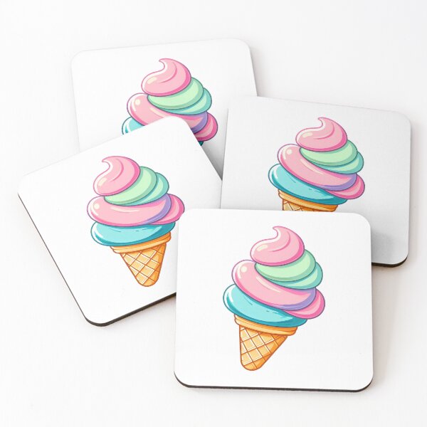 Item preview, Colorful Soft Serve Ice Cream – Cute Swirl Dessert Illustration designed and sold by BobaBunny76.