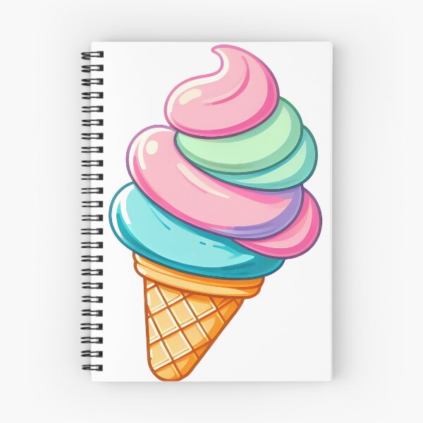 Item preview, Colorful Soft Serve Ice Cream – Cute Swirl Dessert Illustration designed and sold by BobaBunny76.