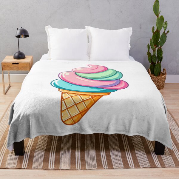 Item preview, Colorful Soft Serve Ice Cream – Cute Swirl Dessert Illustration designed and sold by BobaBunny76.
