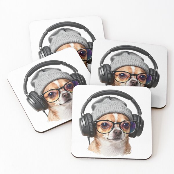 Item preview, Bold Chihuahua Nomad - Headphones, Glasses, and Beanie Vibes designed and sold by Fur Honcho.