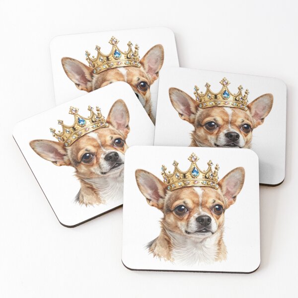 Item preview, Bold Chihuahua Crown - Regal Fur Honcho Portrait designed and sold by Fur Honcho.