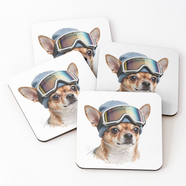 Item preview, Bold Chihuahua Shredder - Confident Dog Head for Snowboarders & Skiers designed and sold by Fur Honcho.