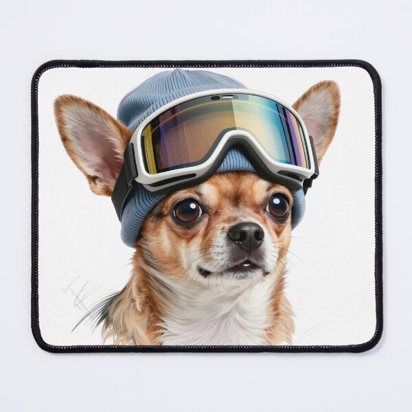 Item preview, Bold Chihuahua Shredder - Confident Dog Head for Snowboarders & Skiers designed and sold by Fur Honcho.