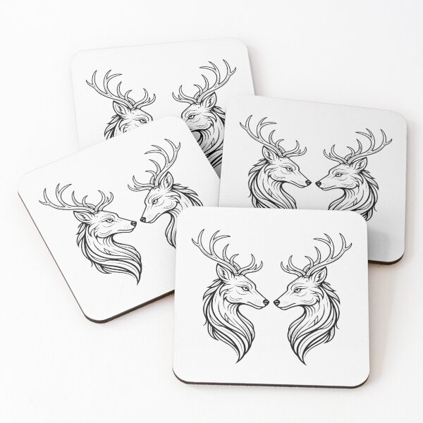 Item preview, Minimalist Deer Head Line Art designed and sold by naragon4289.