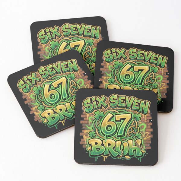 Item preview, Lucky 67 Graffiti Style Clover Street Art designed and sold by hilaryuofhi.