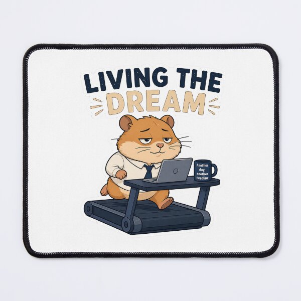 Item preview, Tired Hamster Treadmill Office Humor Coworker Gift designed and sold by Gentlestate.