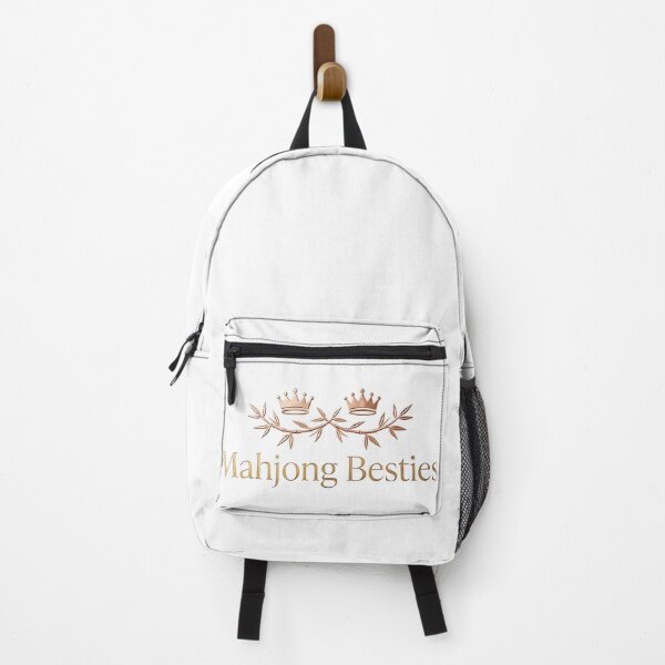 Item preview, Sophisticated Mahjong Besties Slogan - Luxury Floral Crest Graphic designed and sold by BonVivantly.