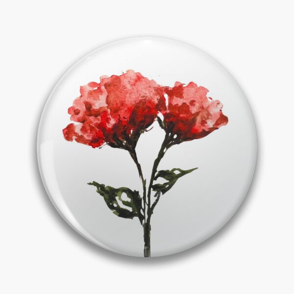Item preview, Red Carnation Duo Watercolor | Romantic Floral Illustration | Botanical Flower Sticker & Wall Art designed and sold by Little Bloom Studio.