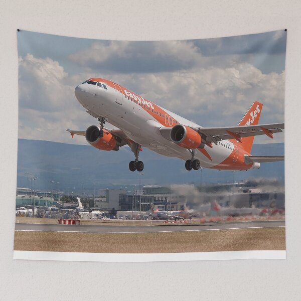Item preview, Orange Wings Rising A320 Departure from Runway 23R designed and sold by Skyframe Aviation.
