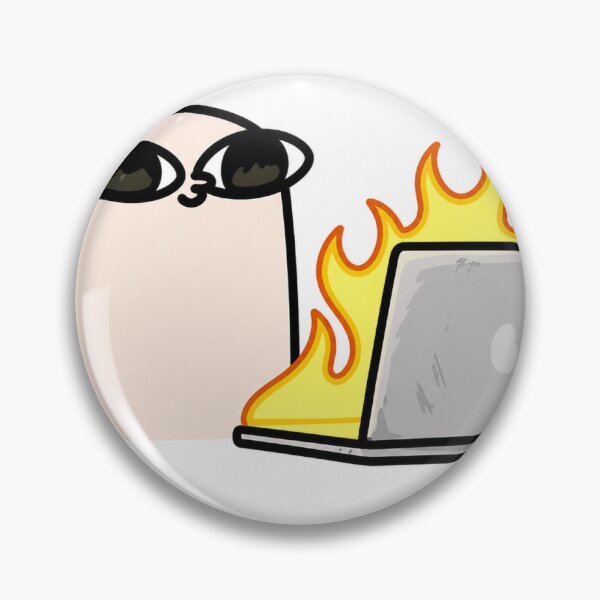 Item preview, Calm Chaos Burning Laptop Sticker designed and sold by hypArt.
