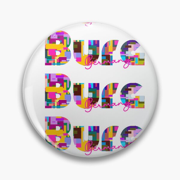 Item preview, Burg, Germany, Vibrant Abstract City Typography Art designed and sold by Wanderful-roads.