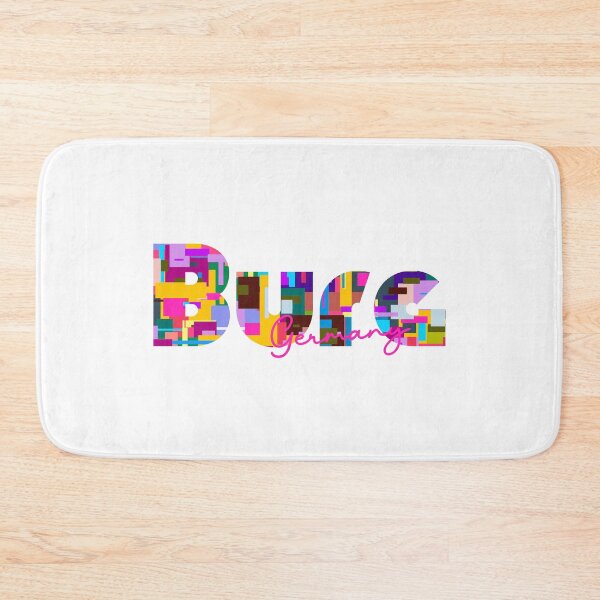 Item preview, Burg, Alemania, Arte tipográfico abstracto y vibrante de la ciudad designed and sold by Wanderful-roads.