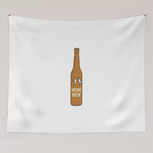 Item preview, Hiking Brew Beer Bottle Sticker - Minimalist Mountain Art designed and sold by ClaussShop.